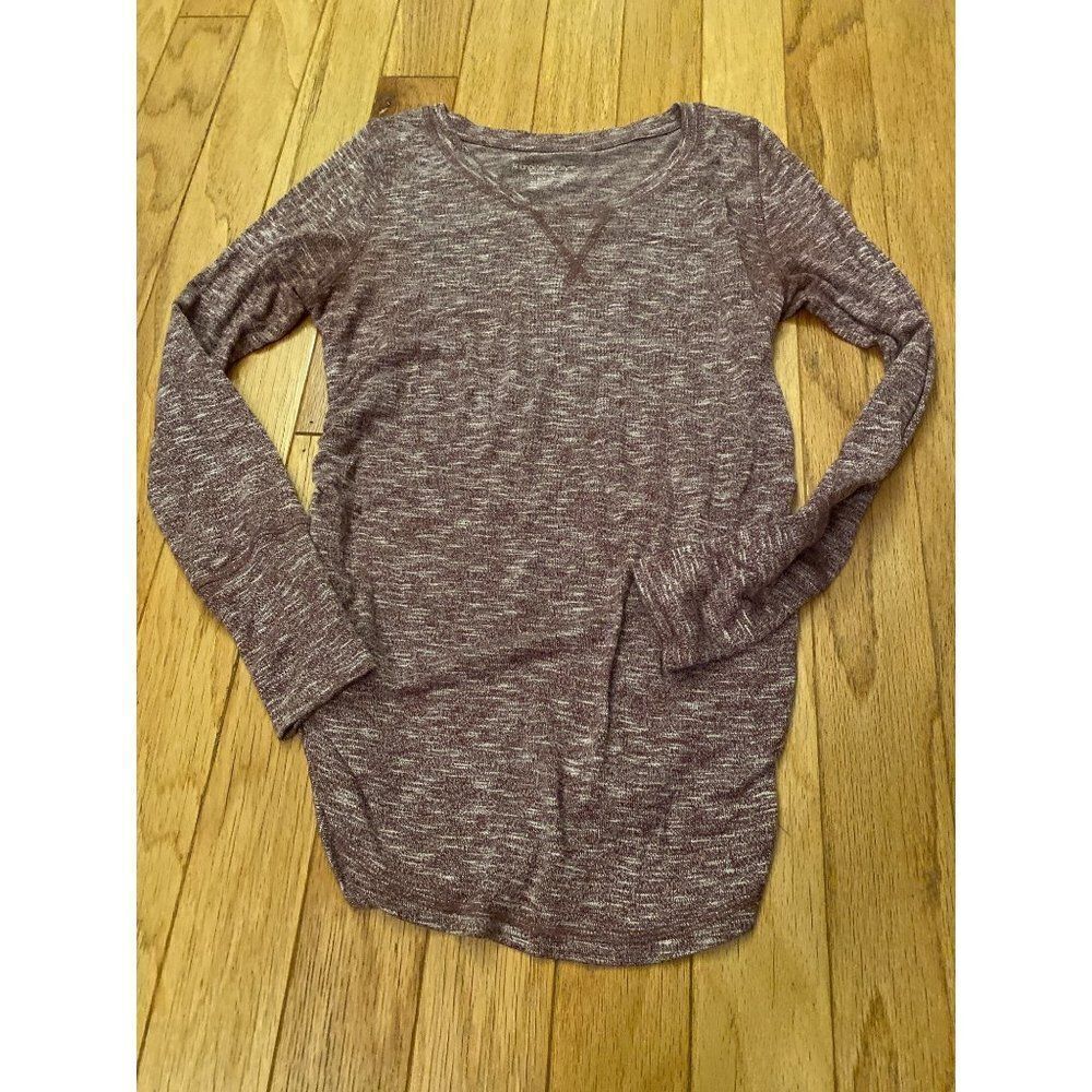 Liz Lange women's maternity long sleeve casual purple top size small